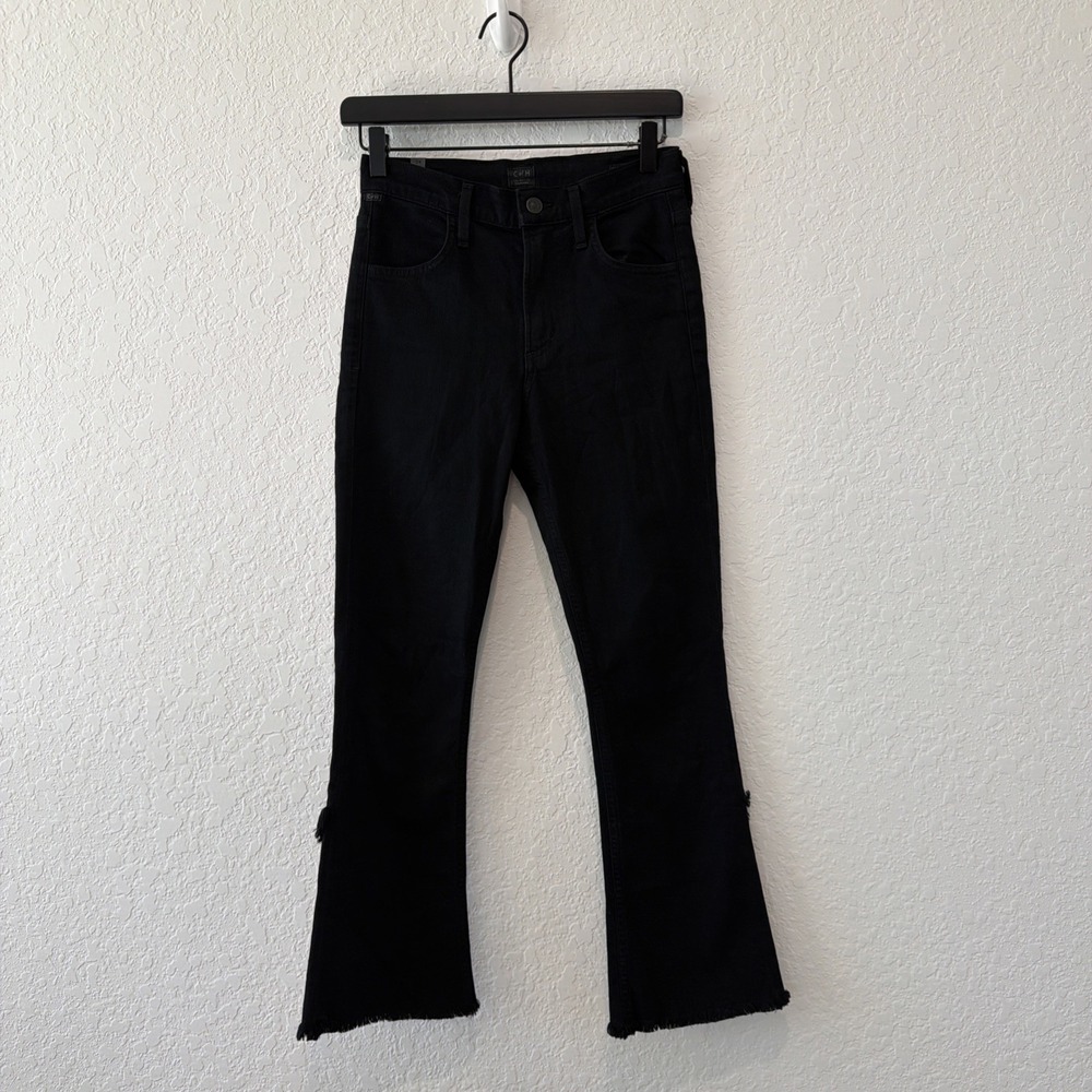Citizens Of Humanity Drew Fray High Rise Crop Jeans Women's Size 24 Black